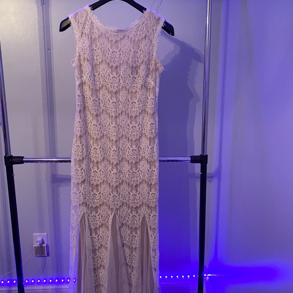 Lace evening dress